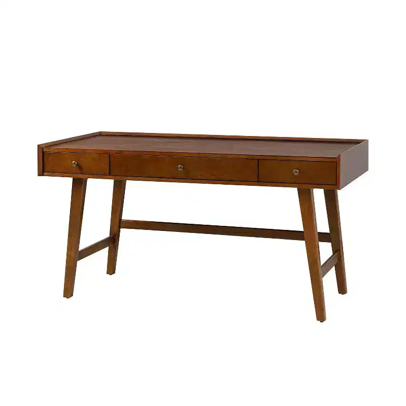 71,5" Schreibtisch mit eingebauten Steckdosen & Aufbewahrungsschublade, MDF-Furnier