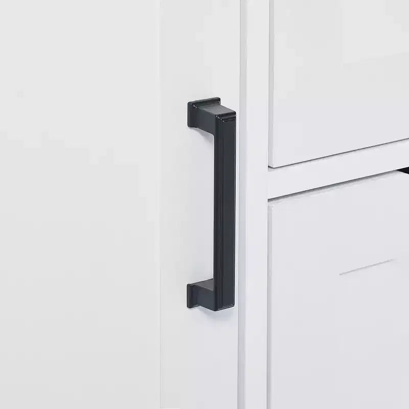 Beyaz Ayaklı Banyo Depolama Dolabı, Açık Raf ve Çoklu Bölmelerle