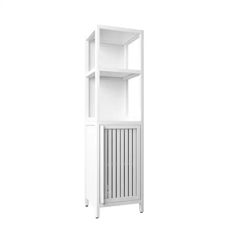 Bambu Ayakta Durabilen Banyo Depolama Dolabı, 2 Raf ve 1 Kapaklı